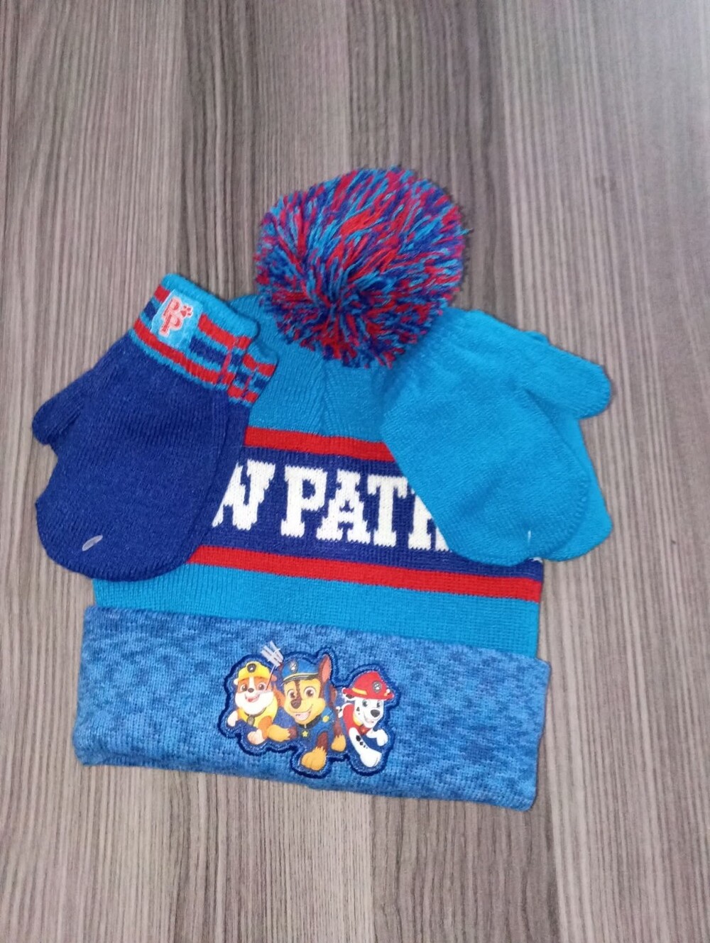 🆕 New Paw Patrol Nickelodeon Set Winter Hat & Mits Gloves